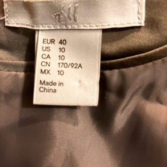 H & M Elegant Brown Sleeveless cocktail Dress size 10 nwot - Picture 9 of 9